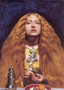  dama Pintura - La dama de honor prerrafaelita John Everett Millais